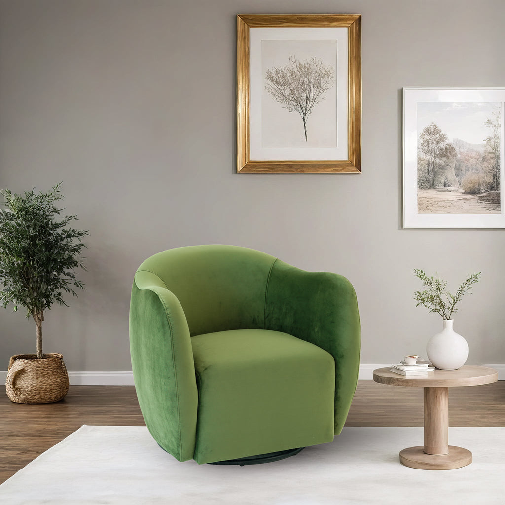 Amara Velvet Swivel Chair