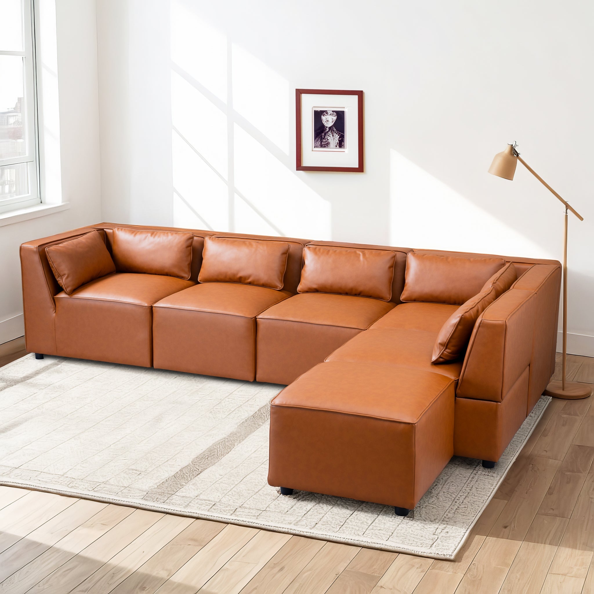 Ella Vegan Leather Modular Sofa
