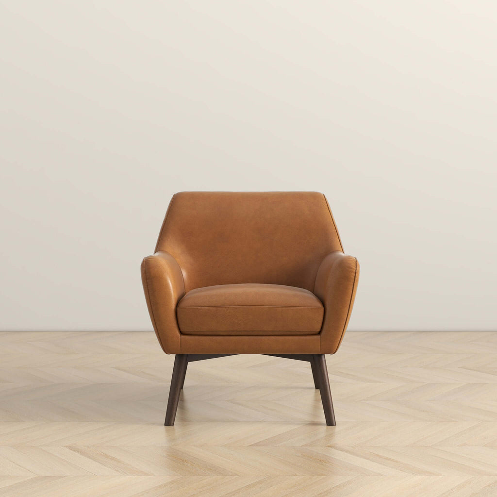 Palen Tan Leather Lounge Chair