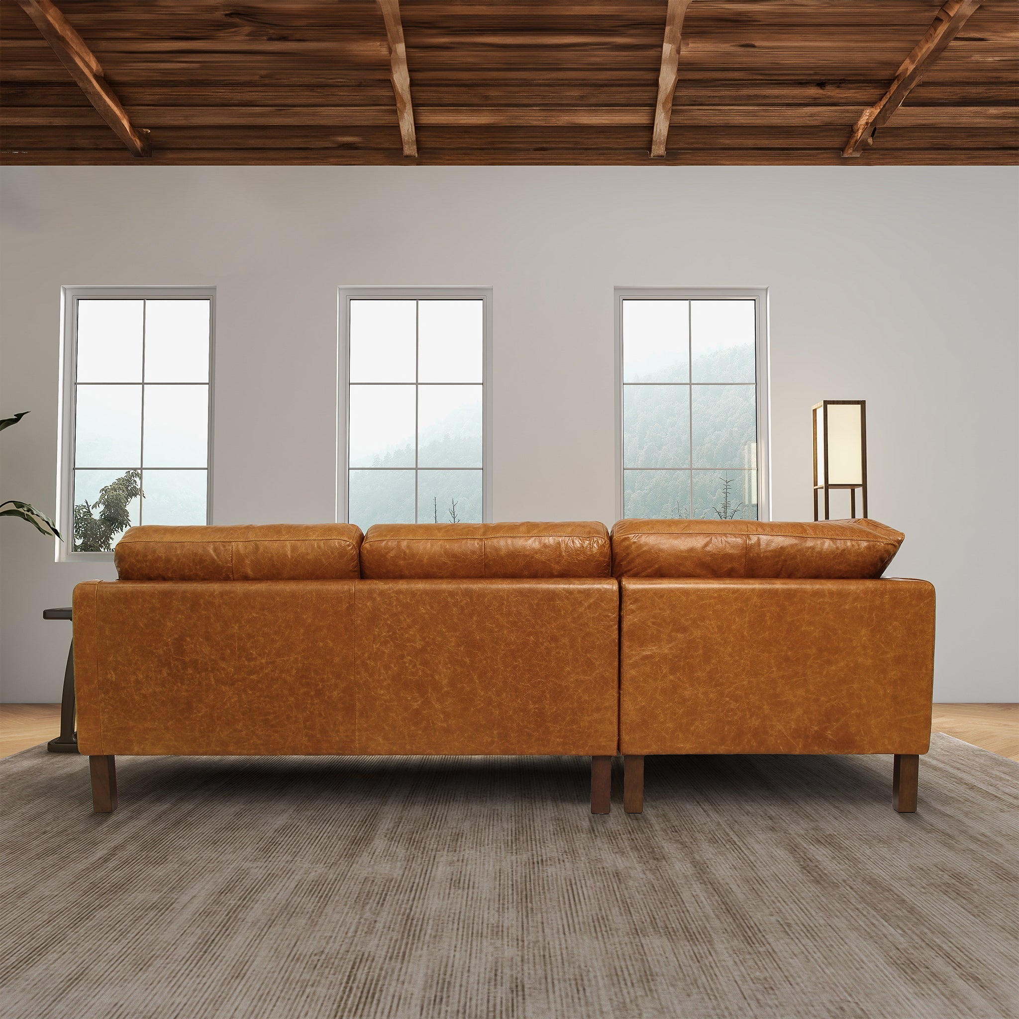 Shelby Leather Sectional Sofa