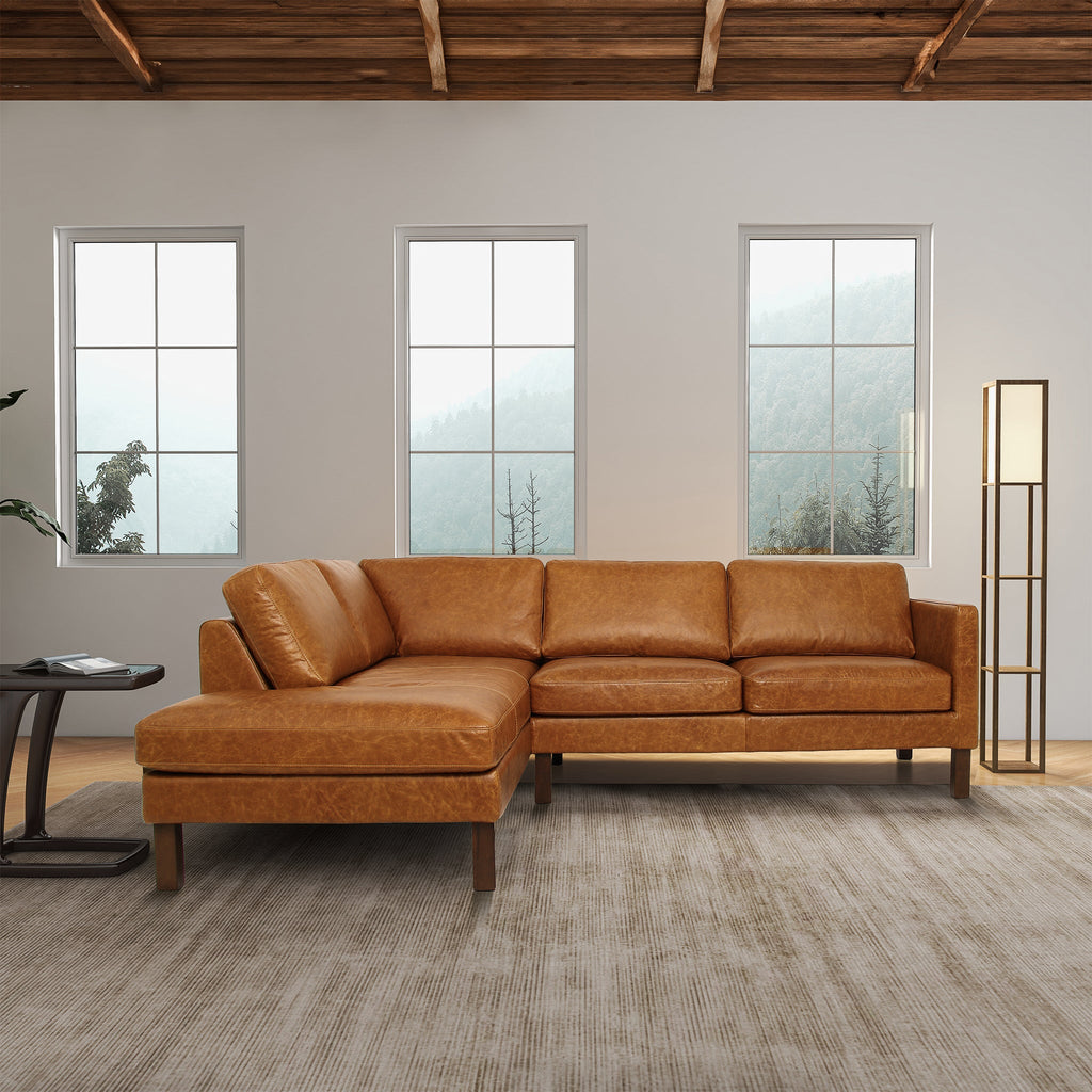 Shelby Leather Sectional Sofa